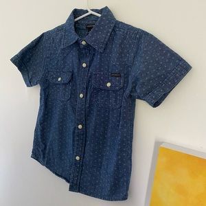 Lucky Brand Dark Chambray Button Down Shirt